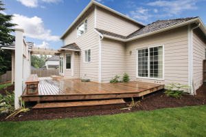 Large deck after being power washed in Phoenixville